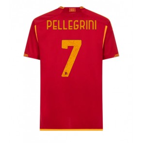 AS Roma Lorenzo Pellegrini #7 Koszulka Podstawowych 2023-24 Krótki Rękaw